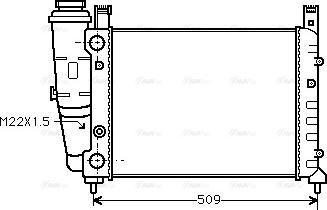 Ava Quality Cooling FT 2040 - Радіатор, охолодження двигуна autocars.com.ua