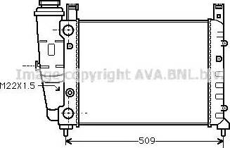 Ava Quality Cooling FT 2060 - Радіатор, охолодження двигуна autocars.com.ua