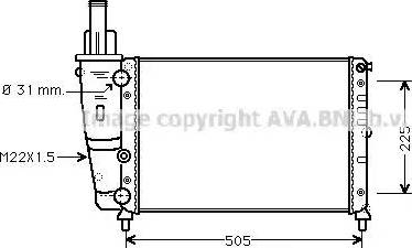 Ava Quality Cooling FT 2138 - Радіатор, охолодження двигуна autocars.com.ua