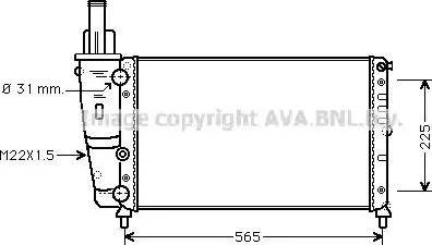 Ava Quality Cooling FT 2139 - Радіатор, охолодження двигуна autocars.com.ua