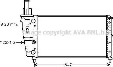 Ava Quality Cooling FT2140 - Радіатор, охолодження двигуна autocars.com.ua