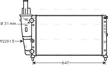 Ava Quality Cooling FT 2141 - Радіатор, охолодження двигуна autocars.com.ua