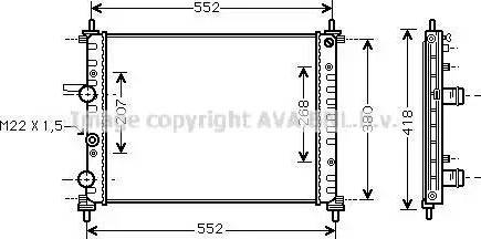 Ava Quality Cooling FT 2182 - Радіатор, охолодження двигуна autocars.com.ua