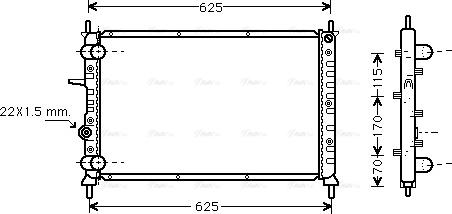 Ava Quality Cooling FT 2188 - Радіатор, охолодження двигуна autocars.com.ua