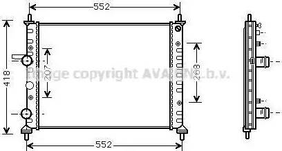 Ava Quality Cooling FT 2201 - Радіатор, охолодження двигуна autocars.com.ua