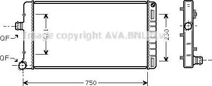 Ava Quality Cooling FT 2211 - Радиатор, охлаждение двигателя autodnr.net