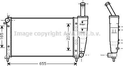 Ava Quality Cooling FT 2218 - Радіатор, охолодження двигуна autocars.com.ua