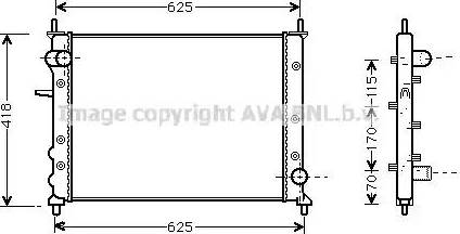 Ava Quality Cooling FT 2227 - Радіатор, охолодження двигуна autocars.com.ua