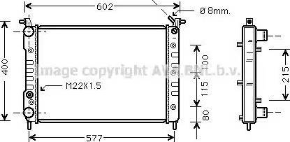 Ava Quality Cooling FT 2232 - Радіатор, охолодження двигуна autocars.com.ua