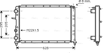 Ava Quality Cooling FT 2236 - Радіатор, охолодження двигуна autocars.com.ua