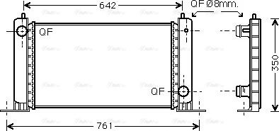 Ava Quality Cooling FT 2251 - Радіатор, охолодження двигуна autocars.com.ua