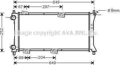 Ava Quality Cooling FT 2258 - Радіатор, охолодження двигуна autocars.com.ua