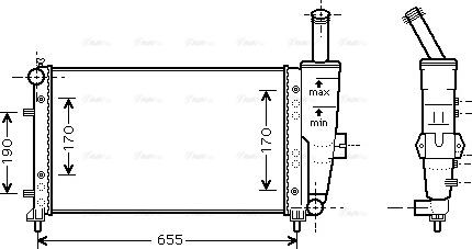 Ava Quality Cooling FT 2281 - Радіатор, охолодження двигуна autocars.com.ua