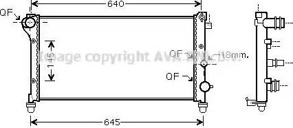 Ava Quality Cooling FT 2292 - Радіатор, охолодження двигуна autocars.com.ua