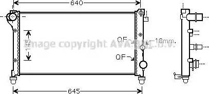 Ava Quality Cooling FT 2295 - Радиатор, охлаждение двигателя avtokuzovplus.com.ua