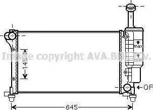 Ava Quality Cooling FT 2335 - Радиатор, охлаждение двигателя avtokuzovplus.com.ua