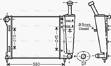 Ava Quality Cooling FTA2345 - Радіатор, охолодження двигуна autocars.com.ua