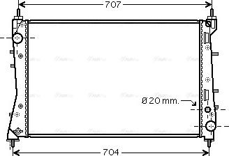 Ava Quality Cooling FT 2359 - Радіатор, охолодження двигуна autocars.com.ua