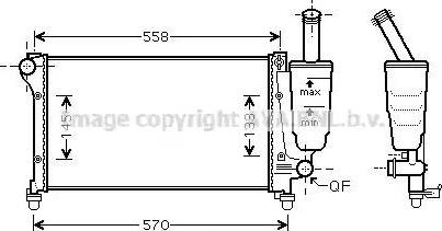 Ava Quality Cooling FT 2368 - Радиатор, охлаждение двигателя avtokuzovplus.com.ua