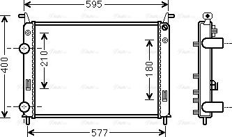 Ava Quality Cooling FT 2370 - Радіатор, охолодження двигуна autocars.com.ua