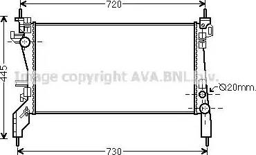 Ava Quality Cooling FT 2380 - Радіатор, охолодження двигуна autocars.com.ua