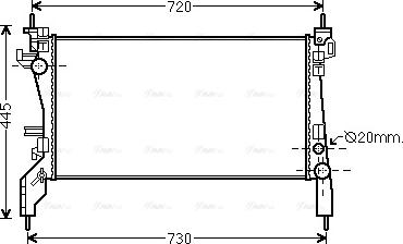 Ava Quality Cooling FT 2385 - Радіатор, охолодження двигуна autocars.com.ua