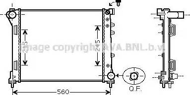 Ava Quality Cooling FT2403 - Радіатор, охолодження двигуна autocars.com.ua