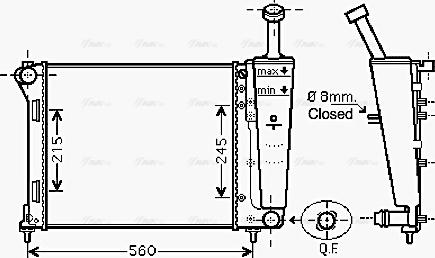 Ava Quality Cooling FT2404 - Радиатор, охлаждение двигателя avtokuzovplus.com.ua