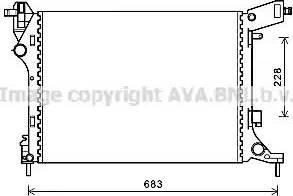 Ava Quality Cooling FT2413 - Радіатор, охолодження двигуна autocars.com.ua