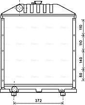 Ava Quality Cooling FT2425 - Радіатор, охолодження двигуна autocars.com.ua