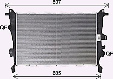 Ava Quality Cooling FT2466 - Радіатор, охолодження двигуна autocars.com.ua