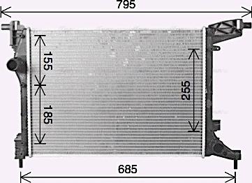 Ava Quality Cooling FT2470 - Радіатор, охолодження двигуна autocars.com.ua