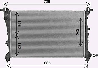 Ava Quality Cooling FT2472 - Радіатор, охолодження двигуна autocars.com.ua