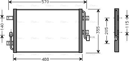 Ava Quality Cooling FT 5246 - Конденсатор, кондиціонер autocars.com.ua