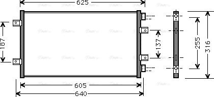 Ava Quality Cooling FT 5247 - Конденсатор, кондиціонер autocars.com.ua