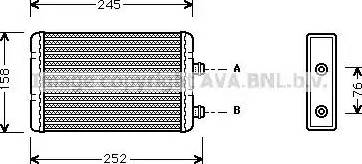 Ava Quality Cooling FT 6220 - Теплообмінник, опалення салону autocars.com.ua