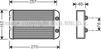 Ava Quality Cooling FT 6254 - Теплообмінник, опалення салону autocars.com.ua