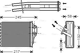 Ava Quality Cooling FT 6304 - Теплообмінник, опалення салону autocars.com.ua