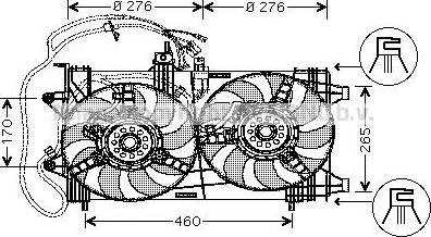 Ava Quality Cooling FT 7518 - Вентилятор, охолодження двигуна autocars.com.ua