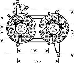 Ava Quality Cooling FT 7542 - Вентилятор, охолодження двигуна autocars.com.ua