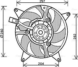 Ava Quality Cooling FT 7544 - Вентилятор, охолодження двигуна autocars.com.ua