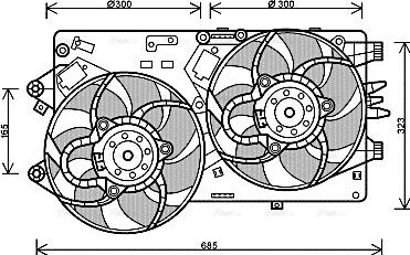 Ava Quality Cooling FT 7554 - Вентилятор, охолодження двигуна autocars.com.ua