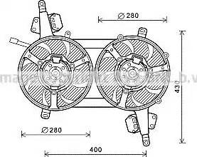 Ava Quality Cooling FT7581 - Вентилятор, охолодження двигуна autocars.com.ua