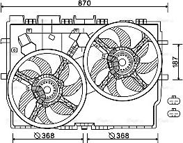 Ava Quality Cooling FT7583 - Вентилятор, охолодження двигуна autocars.com.ua