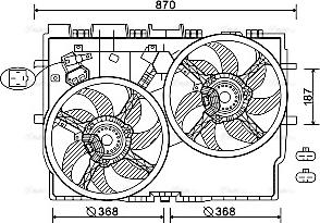 Ava Quality Cooling FT7585 - Вентилятор, охлаждение двигателя avtokuzovplus.com.ua