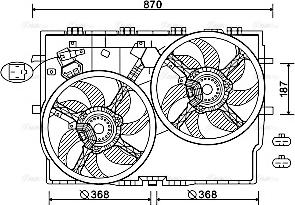 Ava Quality Cooling FT7587 - Вентилятор, охолодження двигуна autocars.com.ua