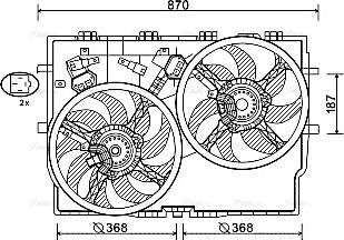 Ava Quality Cooling FT7588 - Вентилятор, охолодження двигуна autocars.com.ua
