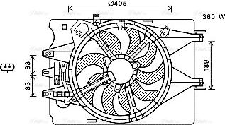 Ava Quality Cooling FT7602 - Вентилятор, охолодження двигуна autocars.com.ua