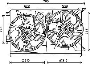 Ava Quality Cooling FT7608 - Вентилятор, охлаждение двигателя avtokuzovplus.com.ua