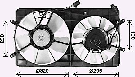 Ava Quality Cooling FT7613 - Вентилятор, охолодження двигуна autocars.com.ua